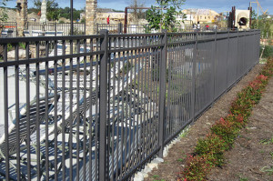 Pool Code Bronze Aluminium Fence