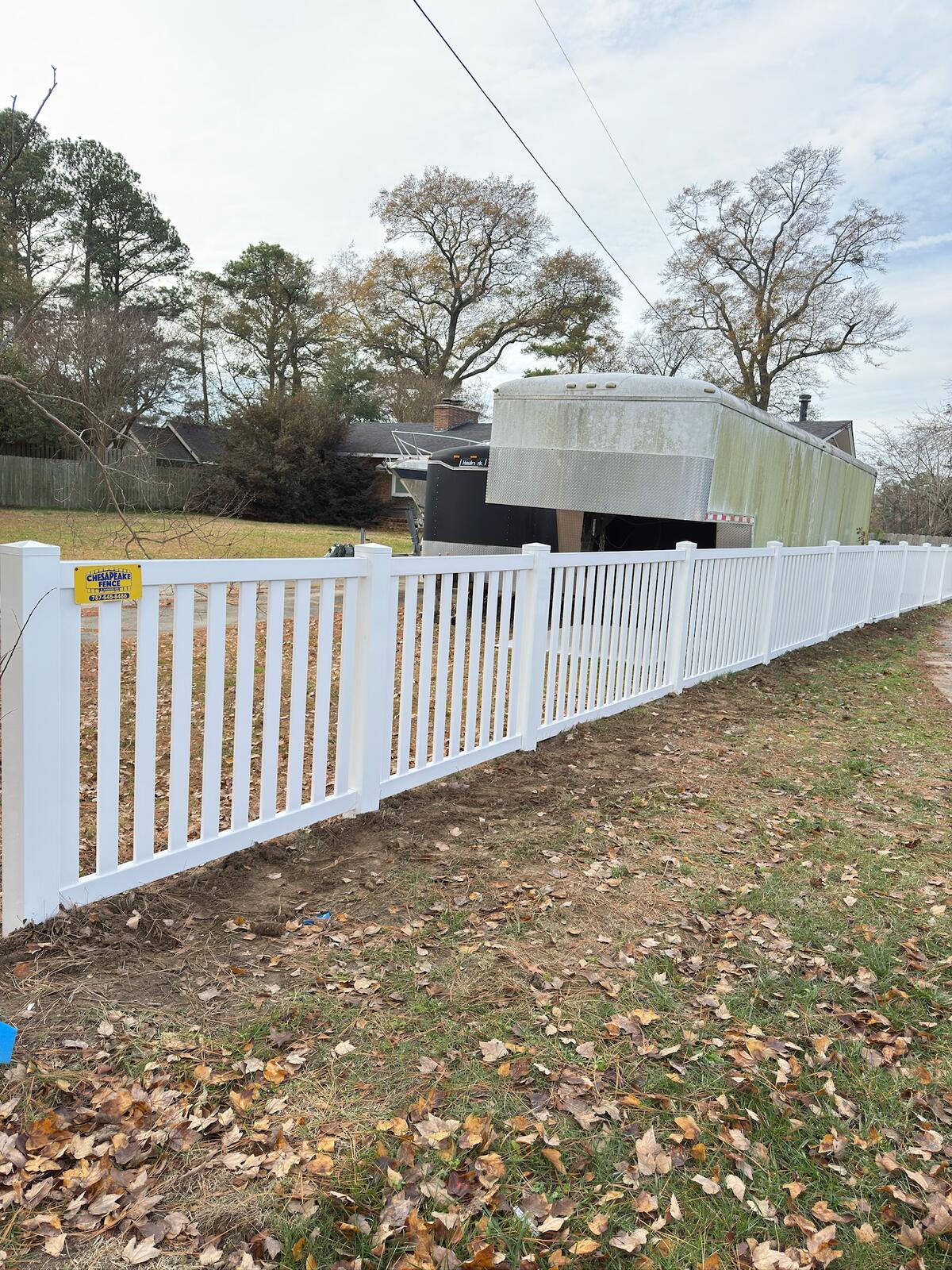 Cedar privacy fence installation