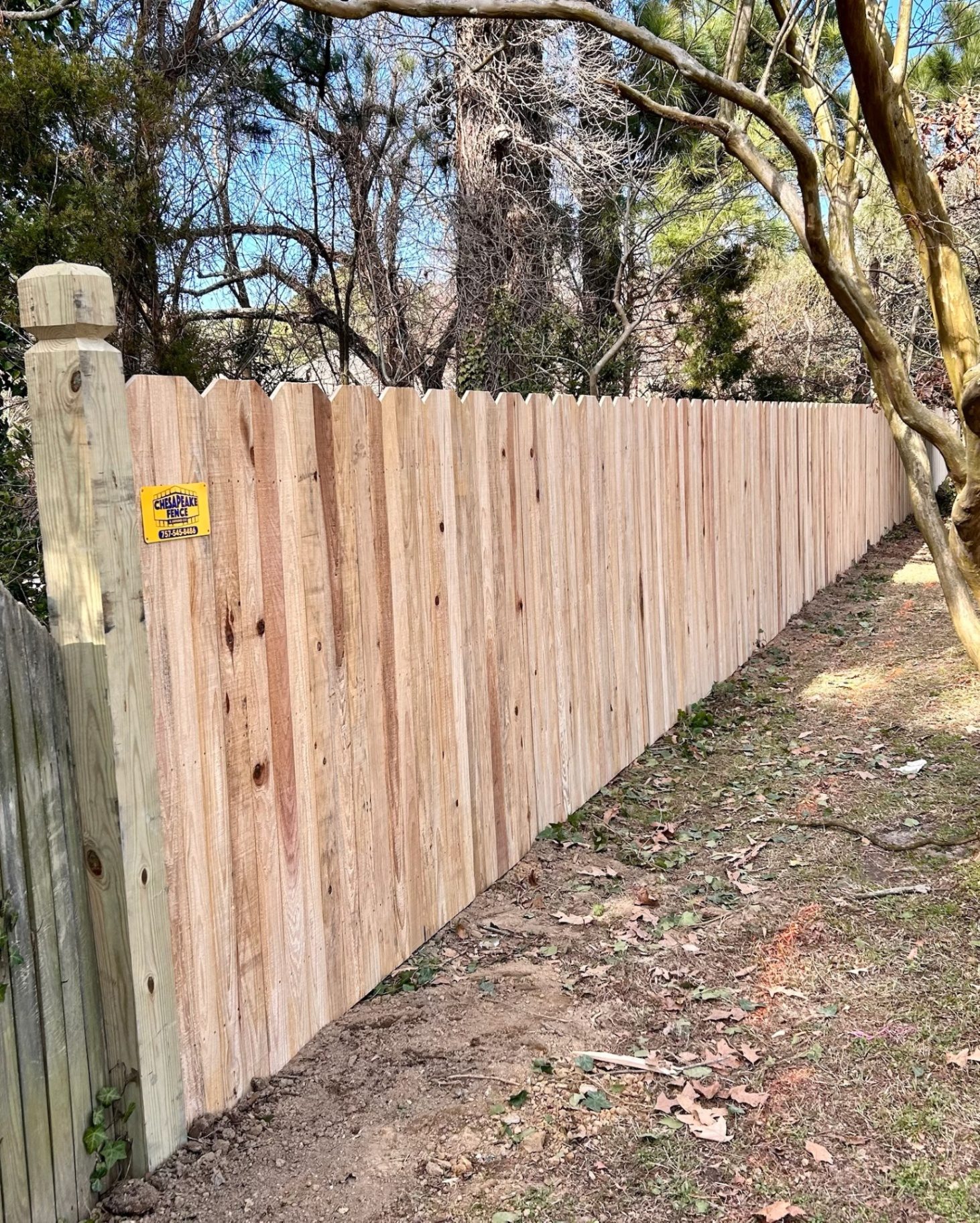 Shadowbox privacy fence